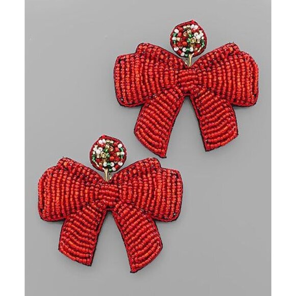 Ribbon Bead Earrings - Picture 1 of 1